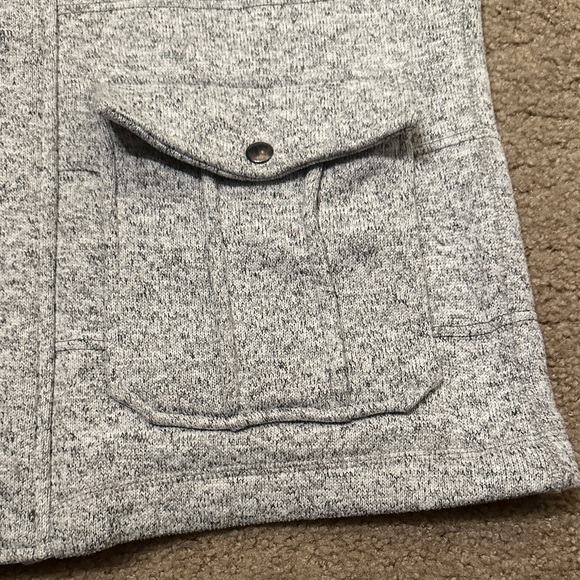 Banana Republic Mens Full Zip Up Button Front Sweater Jacket Light Gray Size M - Picture 6 of 8